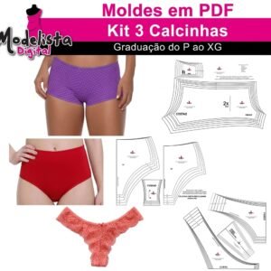 Kit 3 Calcinhas