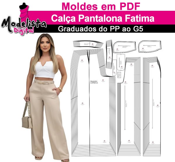 Calça Pantalona Fatima